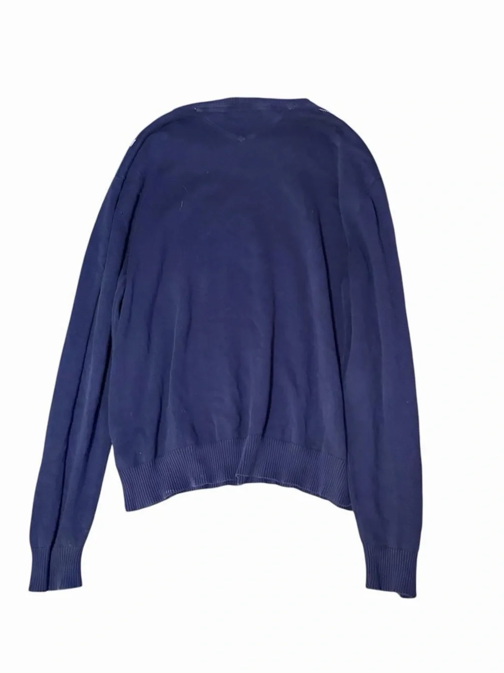 Tommy Hilfiger Argyle V-Neck Sweater Size: L/G Classic Tommy Hilfiger V-neck